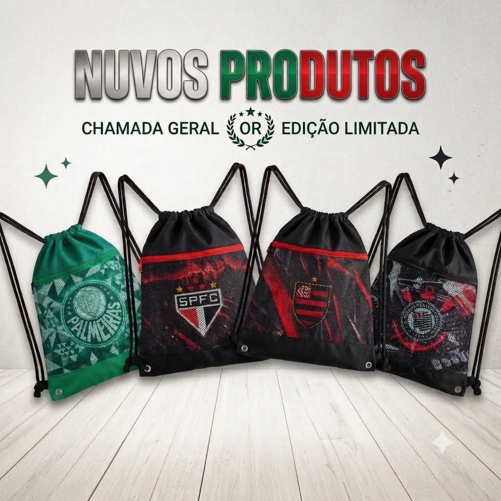 Mochila Saco Personalizada de Time Dia a Dia Academia Caminhar Sports (Coloque seu nome)