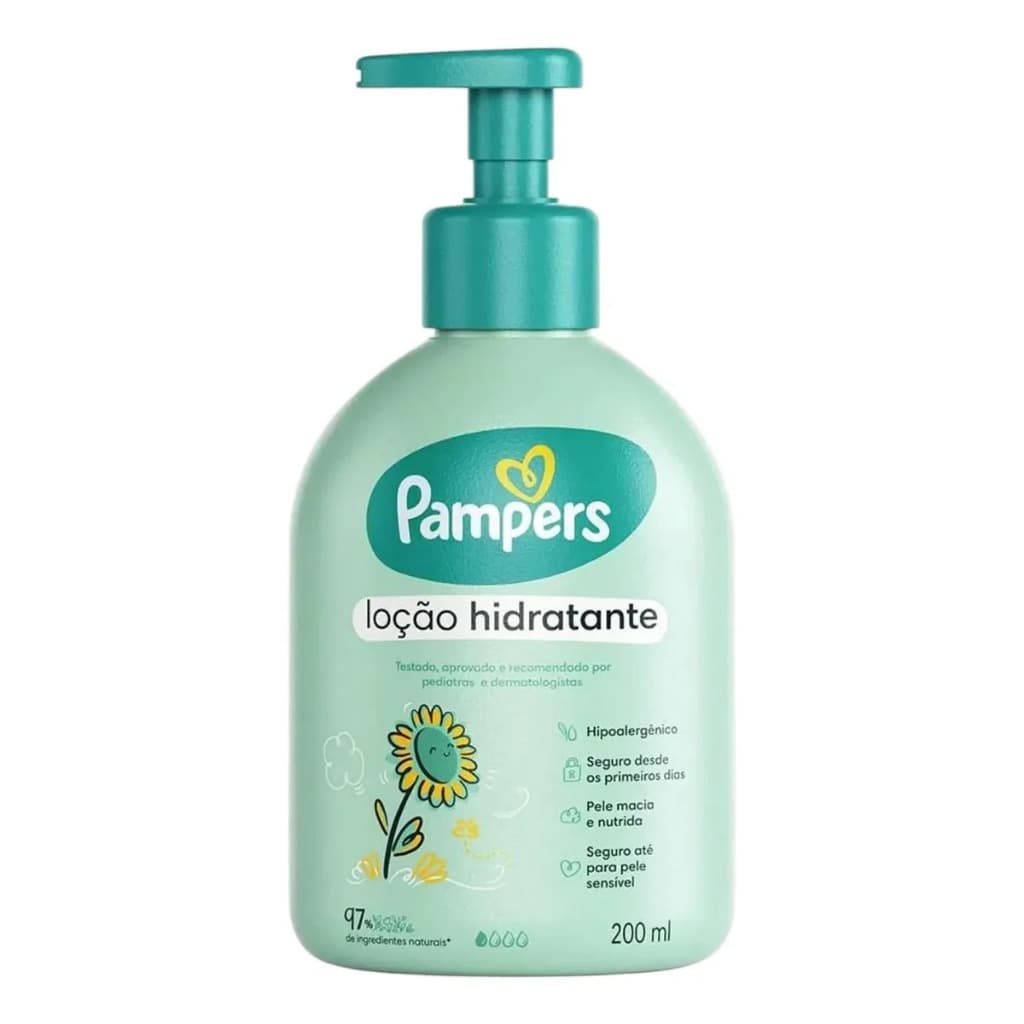 Loção Hidratante Pampers Girassol 200ml bebe