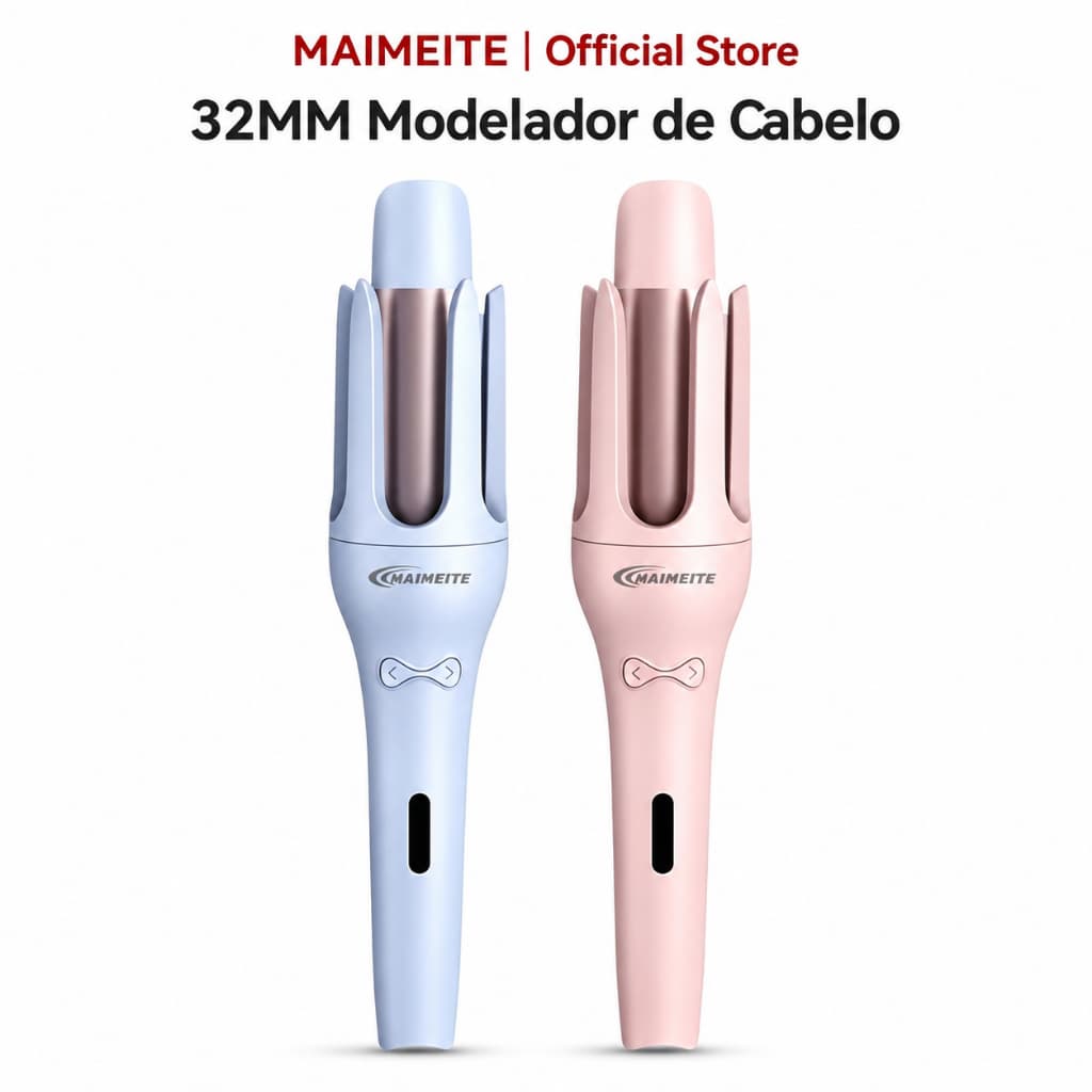 MAIMEITE Modelador de Cachos Automático Bivolt – Prancha de Cachos Cerâmica com Aquecimento Rápido