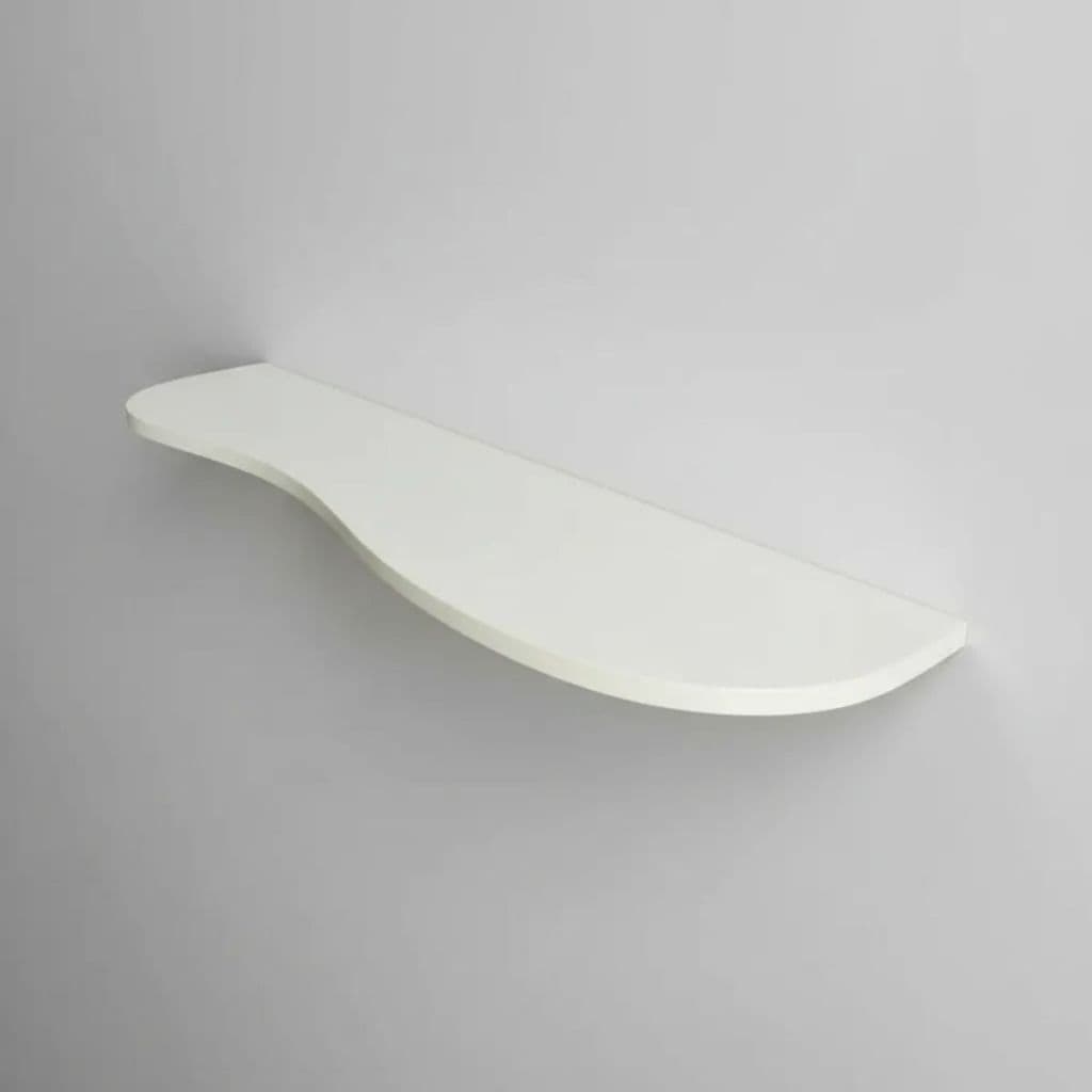 Prateleira Orgânica De Parede MDF Laca Off White 20x80cm