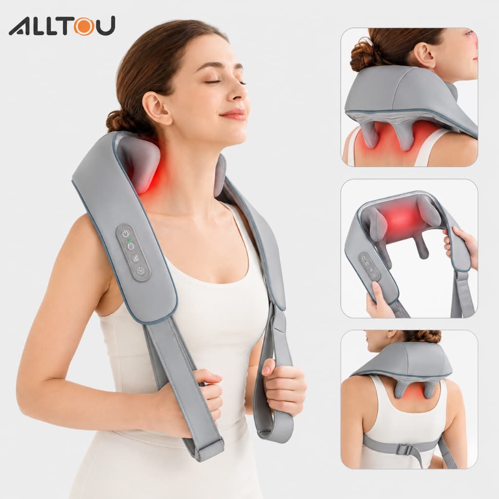 ALLTOU Massager Vest Back Neck Lumbar Legs Shoulders Three-year quality guarantee from the brand