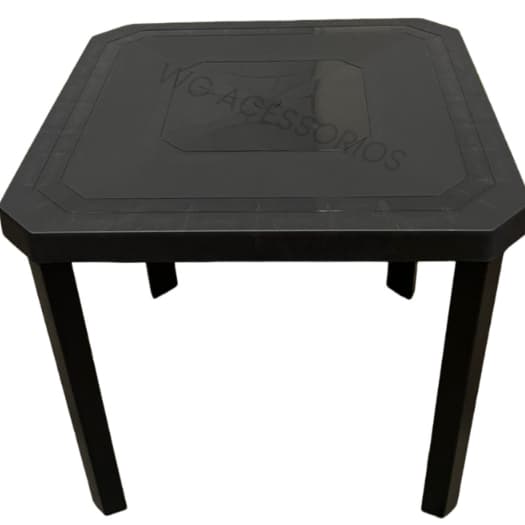 Mesa Quadrada Gabriela Com Pés Desmontável De Plástico Reforçado Multiuso 80 Cm