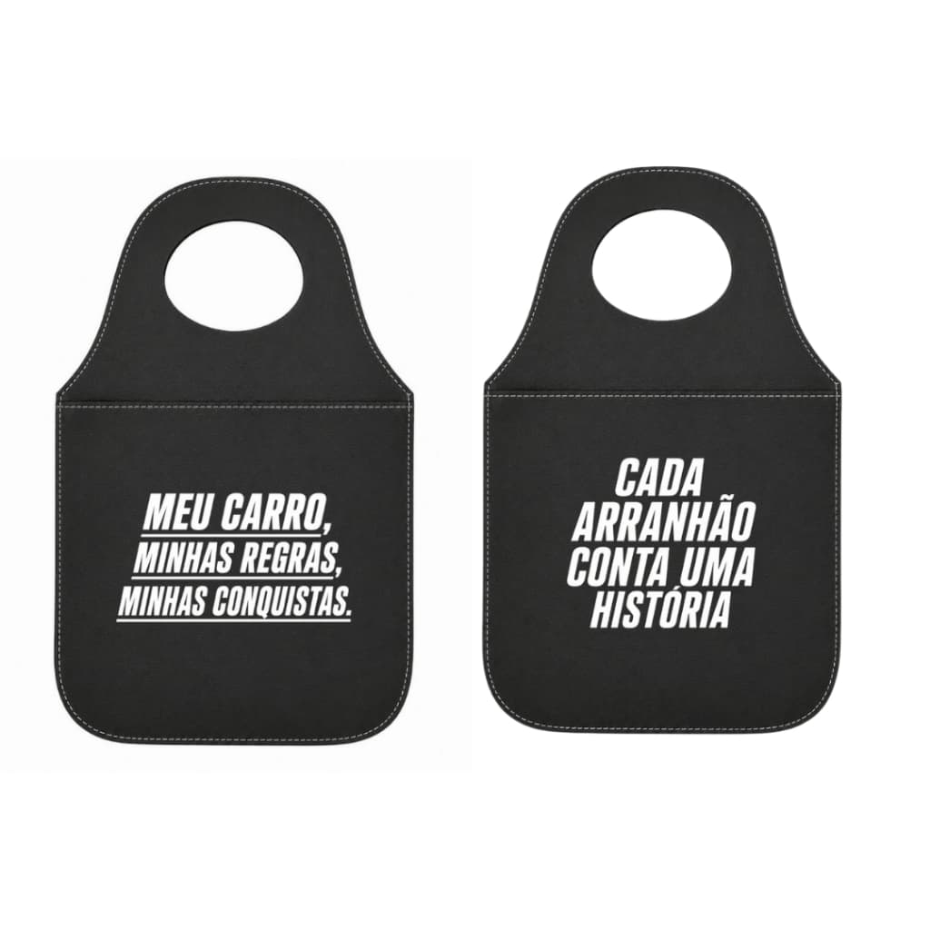 Organizador automotivo lixinho para carro lixo qualidade PREMIUM universal frase orgulho do meu carro