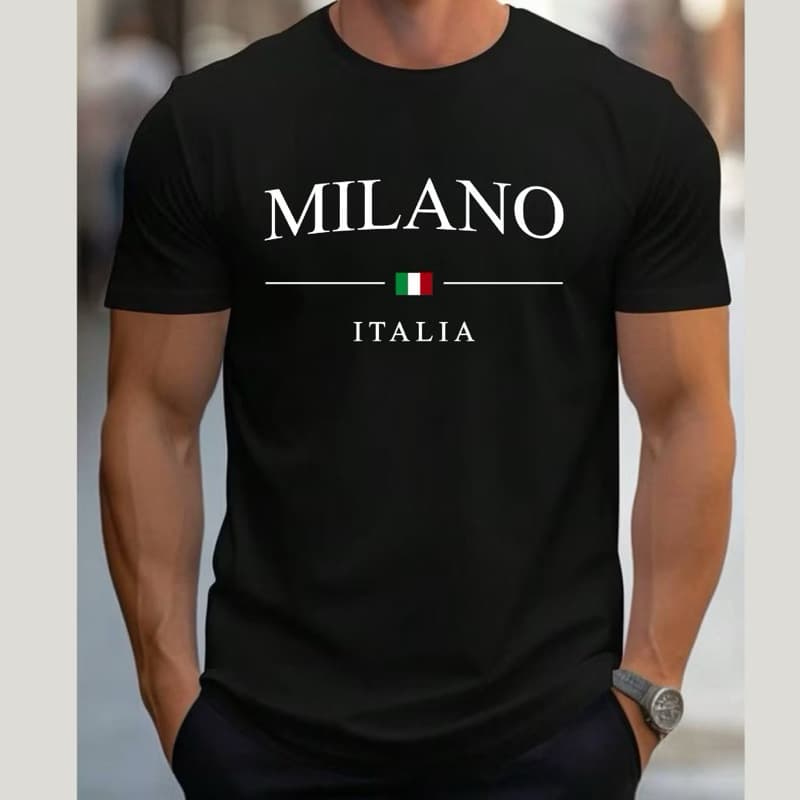Camiseta Masculina P ao G5 Camisa em Algodão Tecido Premium Milano Lançamento