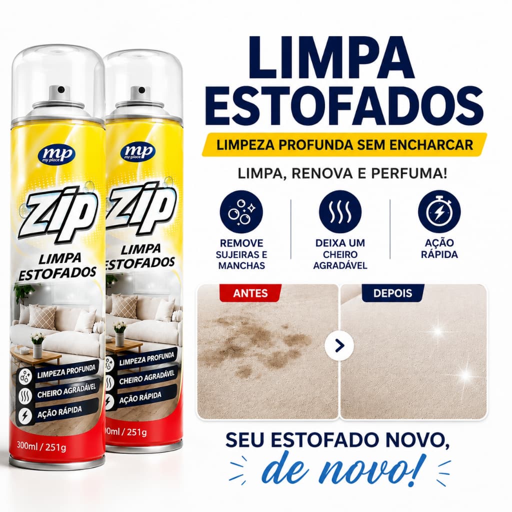 Limpa Estofados 300ml - Spray  Zip 2 unidades