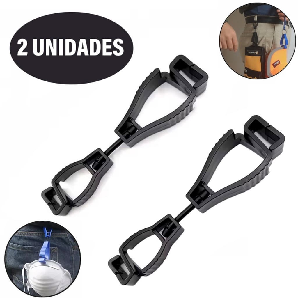 Clip Porta Luva Máscara Prendedor Presilha Para Luvas Suporte Multiuso Porta-Tudo