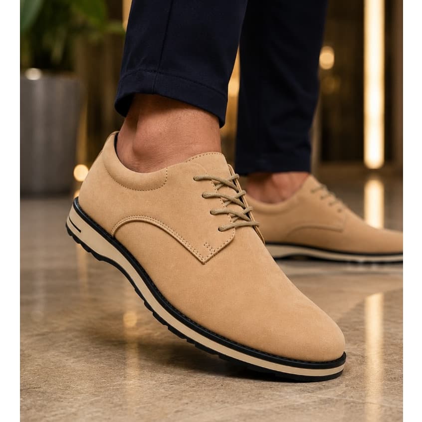 Sapato Social Masculino  Couro Camurça Oxford Derby  Premium Confortável Casamento Formatura Plus