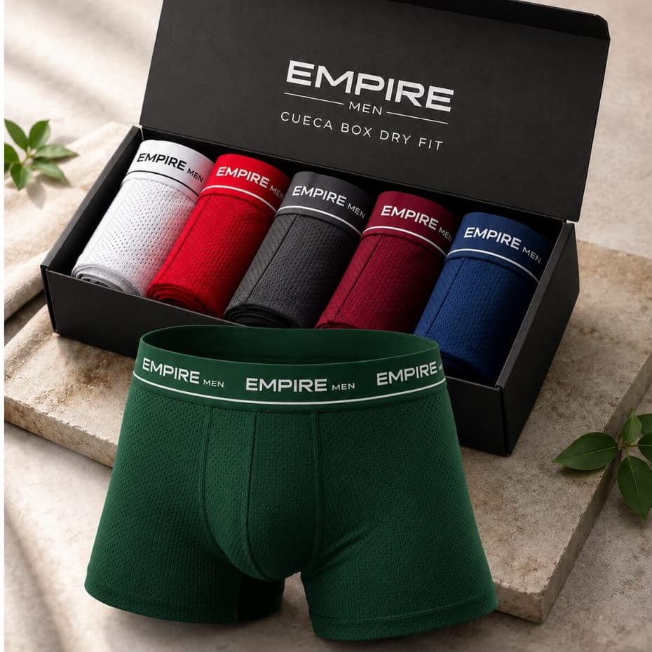 Kit 5 Cuecas Box Dryfit Masculina