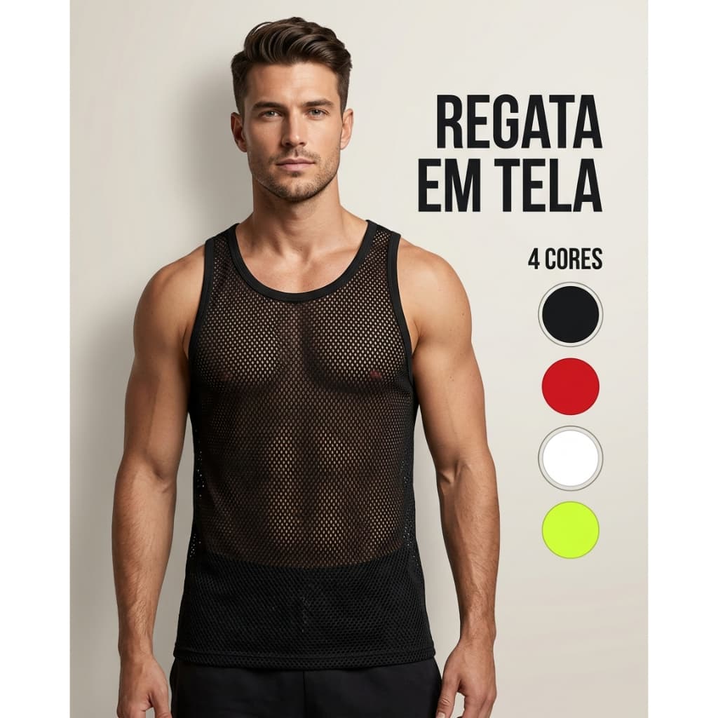 REGATA MASCULINA ARRASTÃO TELINHA