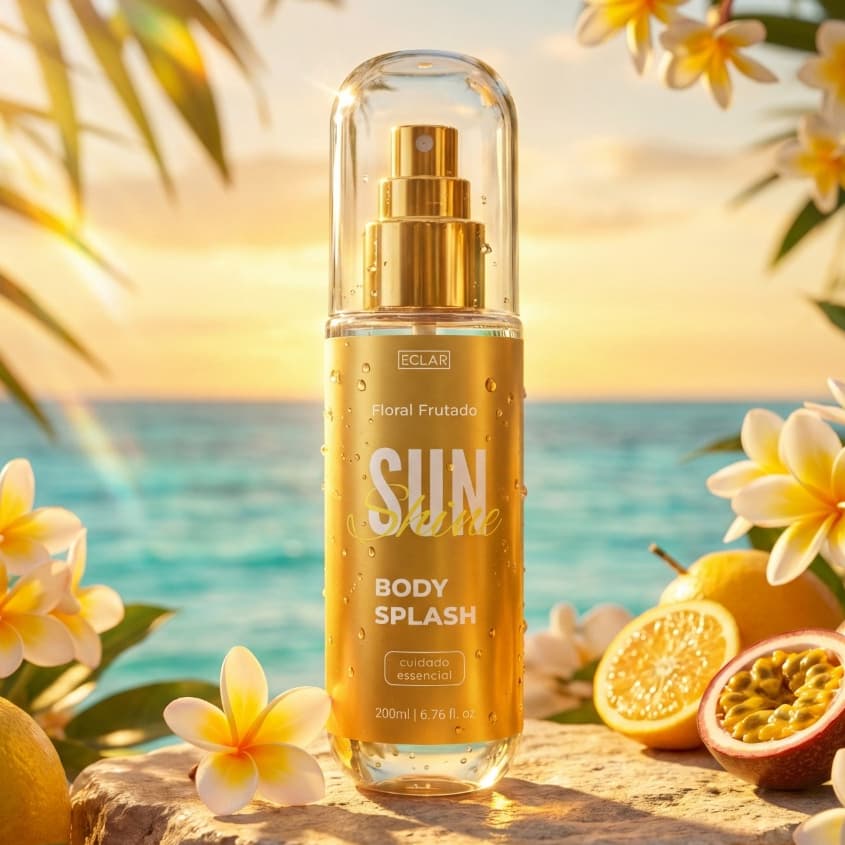 Body Splash Sunshine Eclar 200ml Perfume Corporal Feminino Alta Fixação