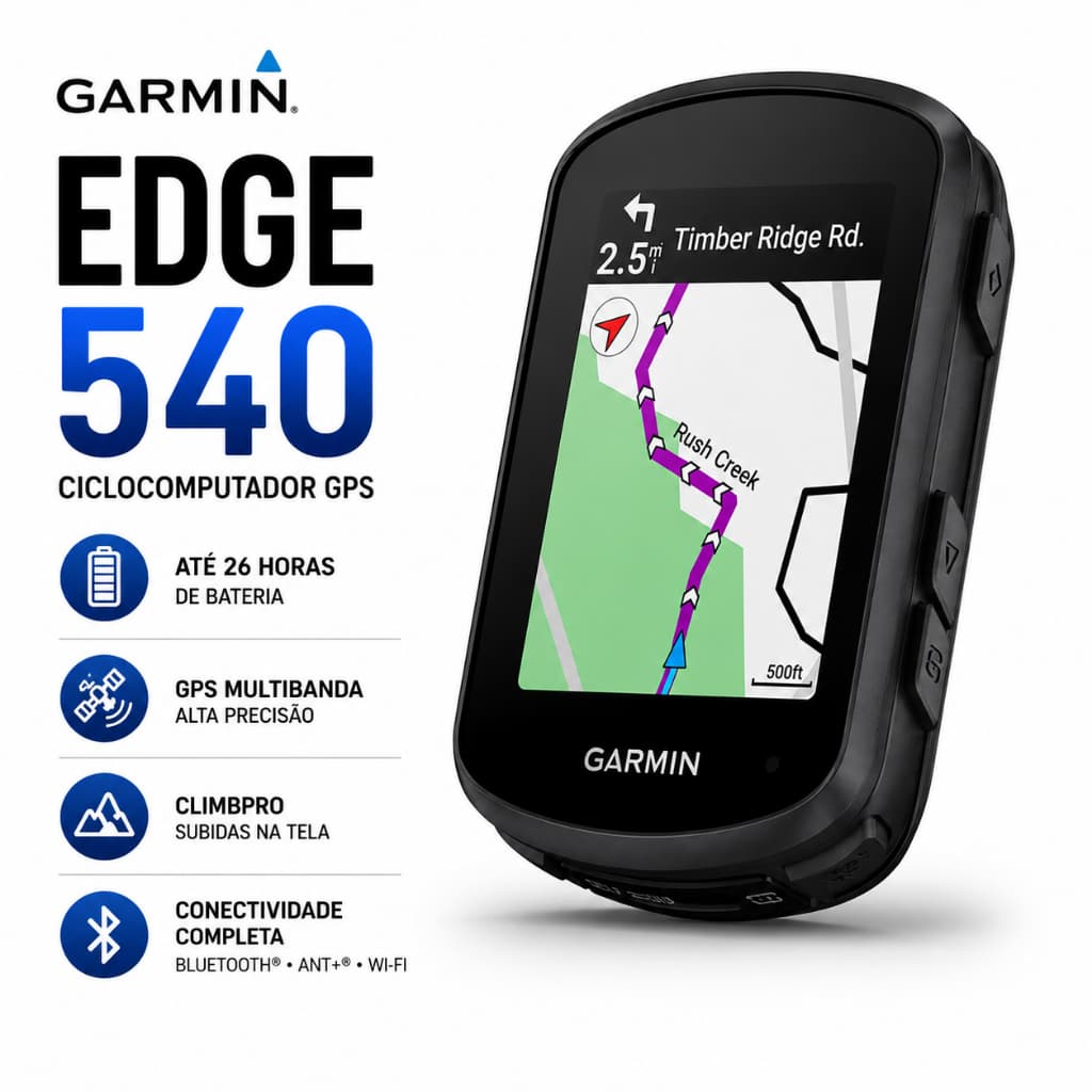 Ciclocomputador Garmin Edge 540 Ciclismo Mountain Bike Cicling Trilha Original Lacrado Garantia