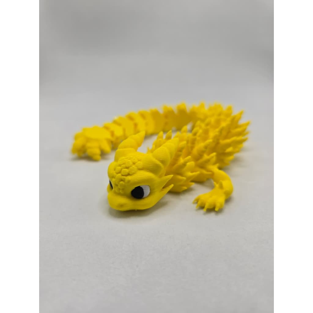 Dragão Amarelo Articulado em Impressão 3D – Colecionável em PLA