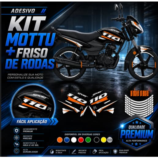 Kit Adesivo Holográfico Mottu 110 - camaleão Visual Irado e Exclusivo! mod3