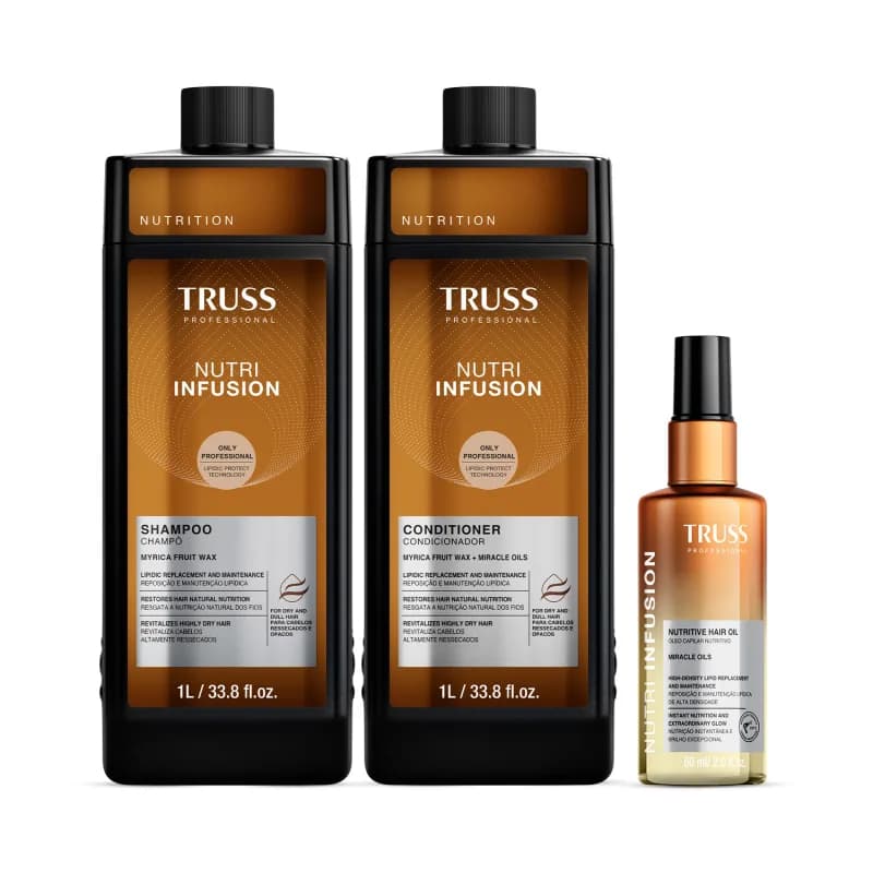 Kit Truss Nutri Infusion: Sh 1l + Cond 1l + Óleo 60ml