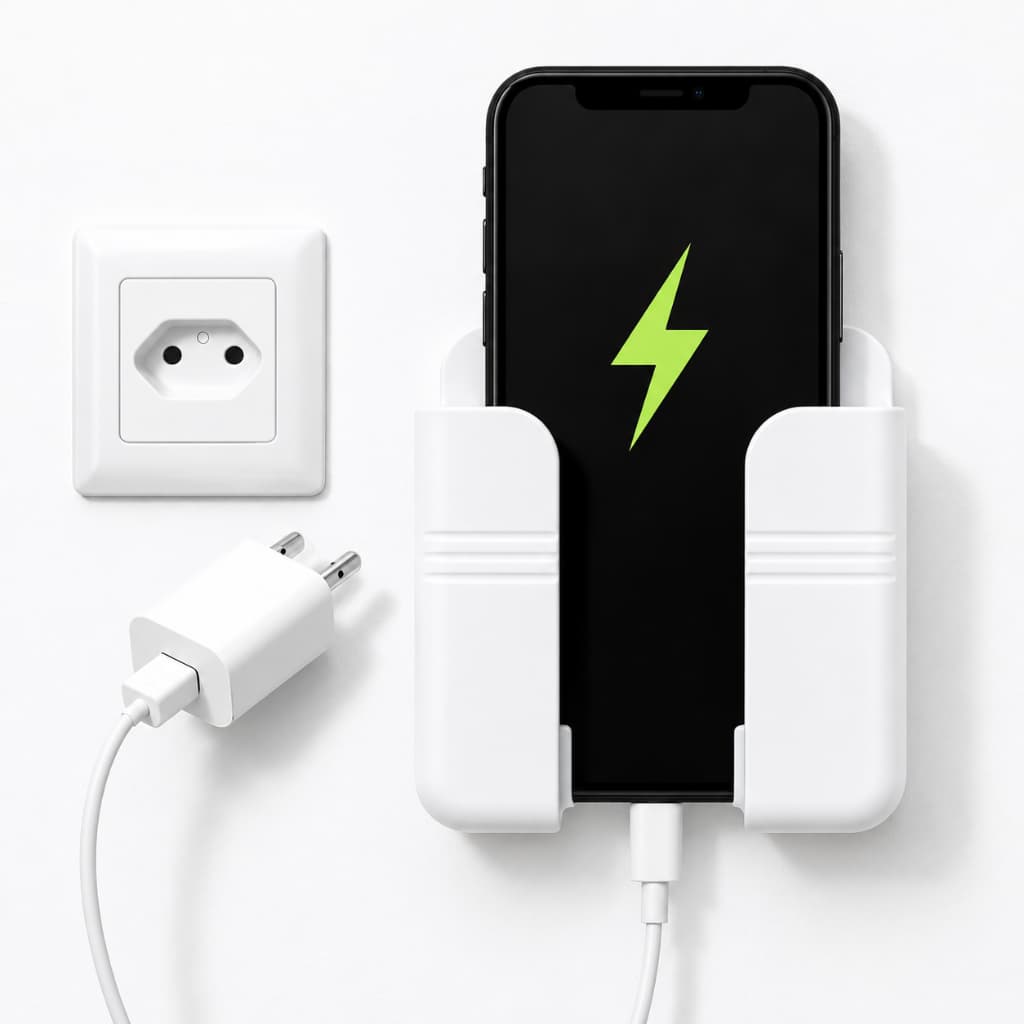 Organizador De Parede Multifuncional Com Suporte Para Controle Remoto Celular Carregador E Acessórios