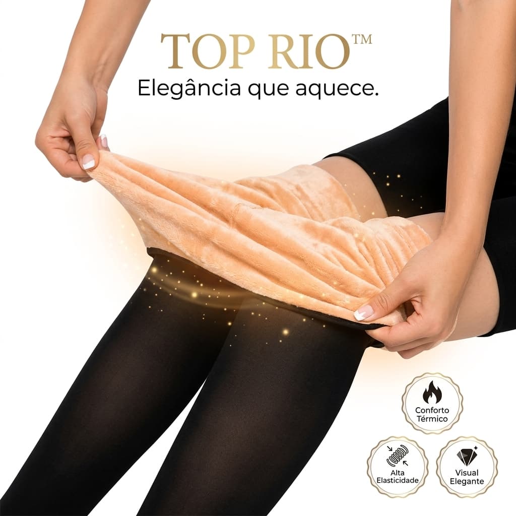 Meia-Calça Térmica Translúcida Forrada com Pelúcia de Lã Grossa Feminina Super Elástica Slim
