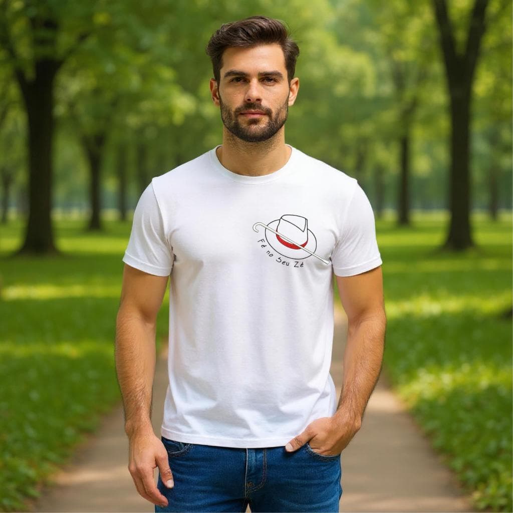 Bella Gis Camiseta Personalizada Fé no Seu Zé Pilintra Orixás Guias Malandro Umbanda
