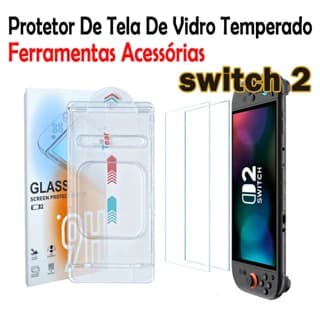 Protetor De Tela Para Nintendo Switch 2, Vidro Temperado De Alta Definição 9h, Embalagem Com 2 Unidades