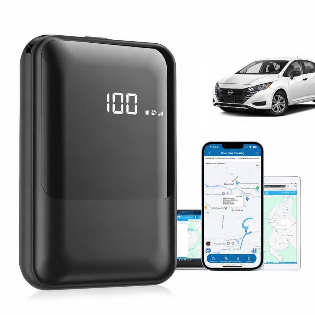 Rastreador veicular GPS 4G sem fio com aplicativo em tempo real 10000 mA