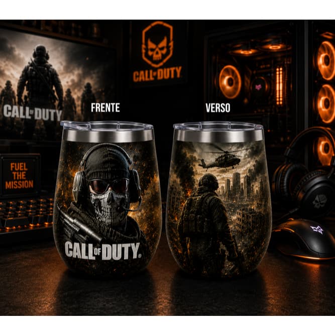 Copo Térmico De Jogos 350ml Em Aço Inox Com Tampa Transparente Perfeito Para O Dia A Dia Dos Apaixonados Por Games