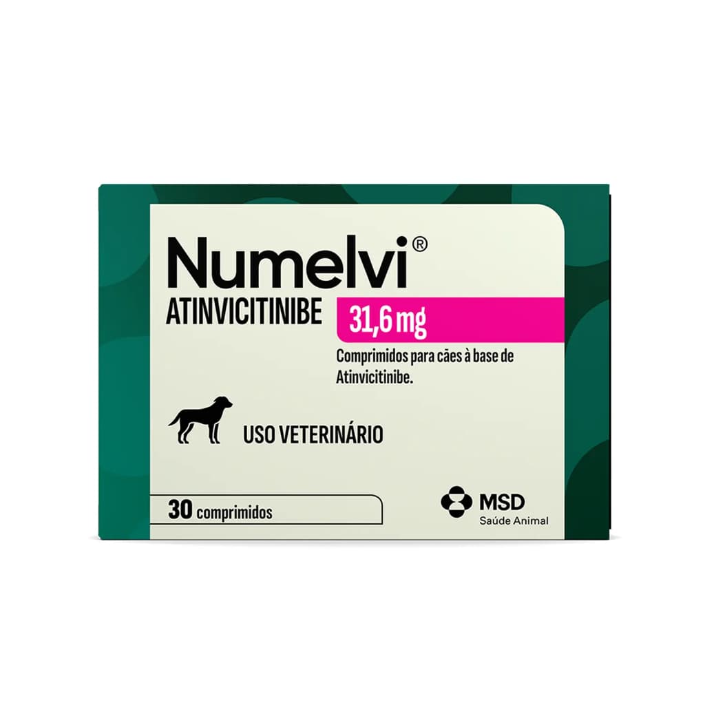 Numelvi 31,6mg MSD 30 Comprimidos para Cães Coceira e Dermatite