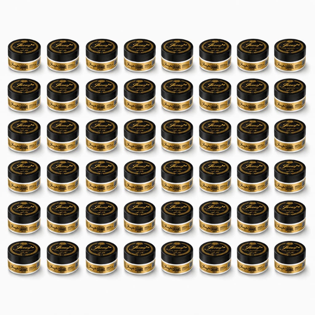 Kit 48 Pastas Modeladoras Wax Capilar Gold Caramel Wax Jhony Barber 150g Alta Fixação Efeito Natural