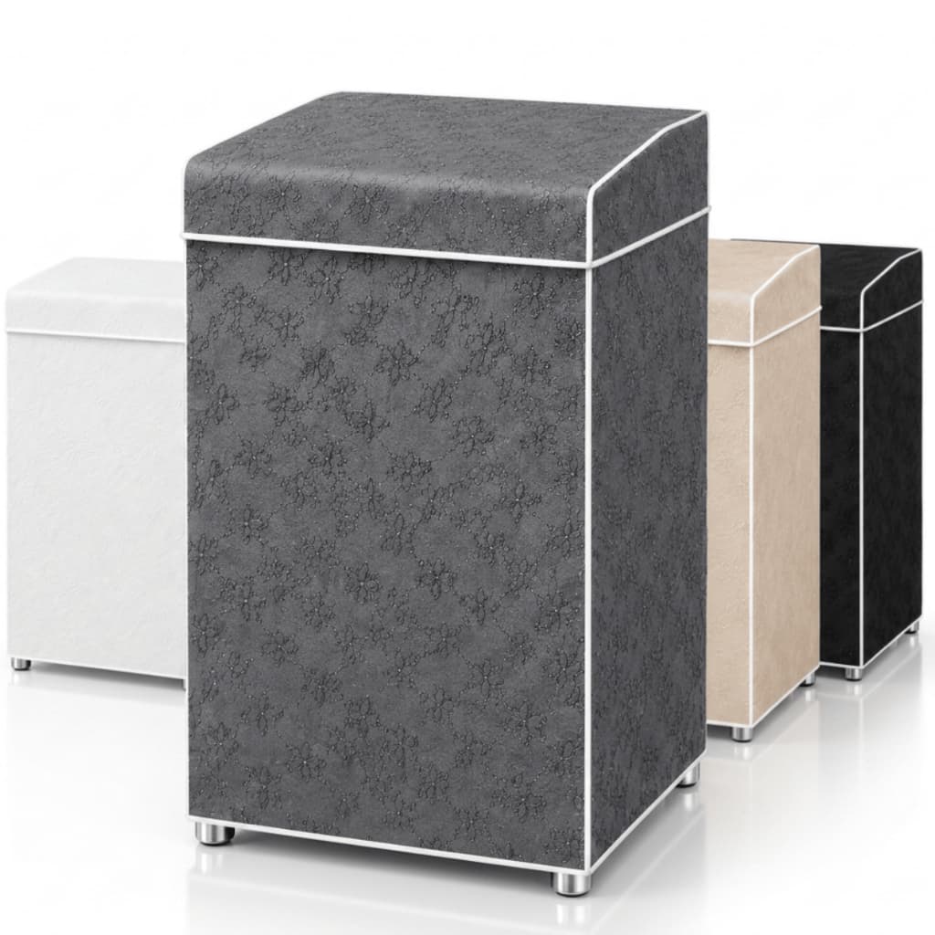 Capa Resistente Protecao Lavadora Roupa Tecido Impermeavel Cinza Abertura Superior M