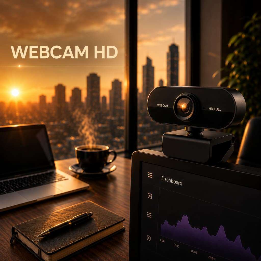 Webcam Câmera Computador Full HD 1080x1920p 2MP USB Plug Play Microfone Embutido