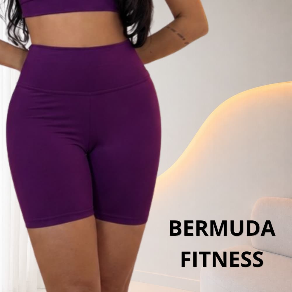 Short Bermuda Legging Fitness Feminina Suplex Meia Coxa Cores Lisas Academia Yoga Esportes Anti Transparência