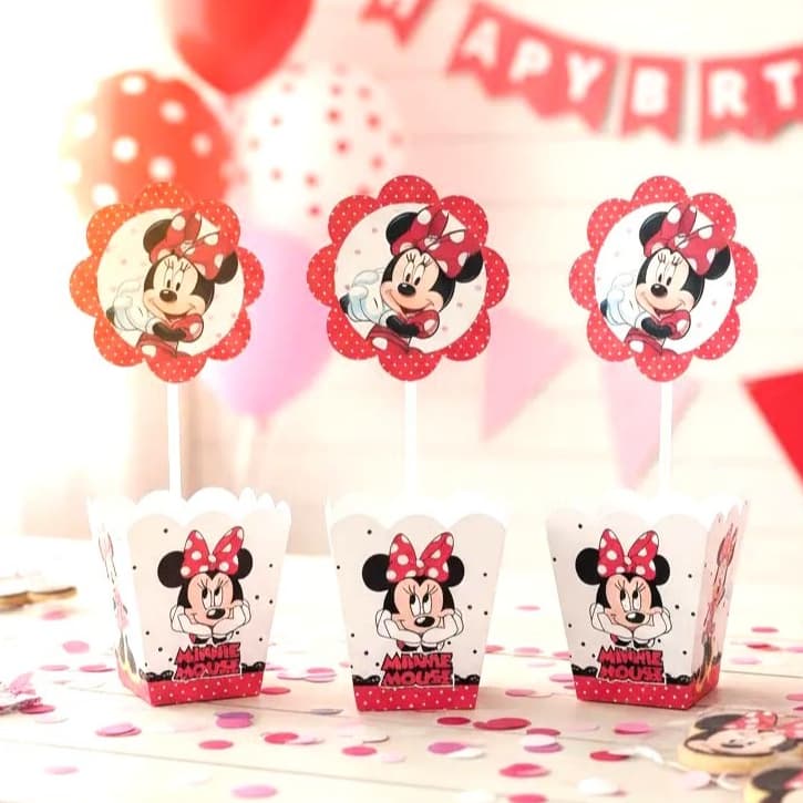 Centro de Mesa MINNIE VERMELHA Lembrancinha Cachepot