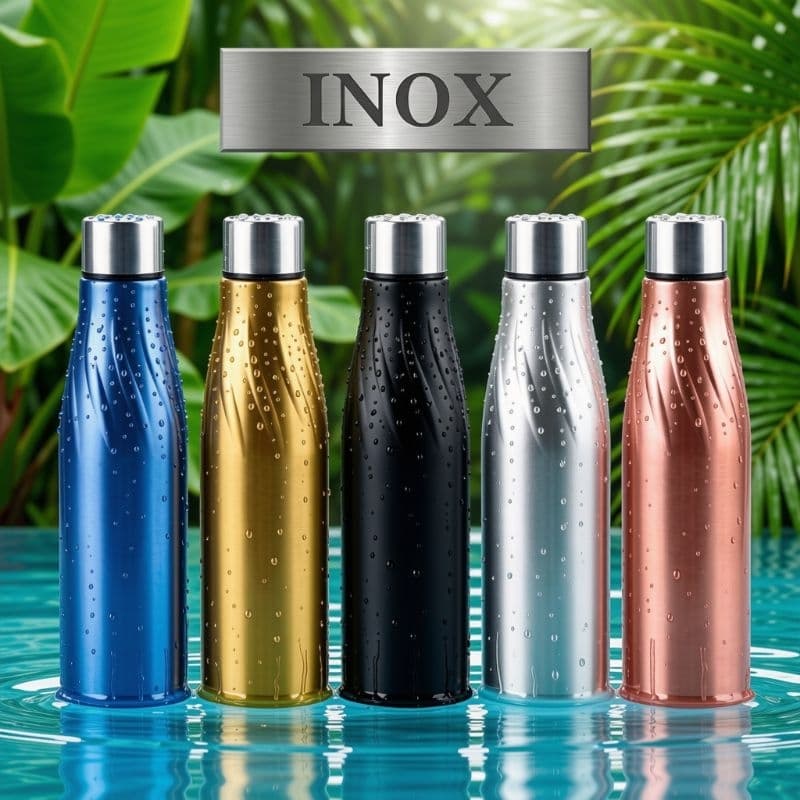 Squeeze Inox 1 Litro Art House Lieve Garrafa de Água Anti vazamento Academia trabalho cores