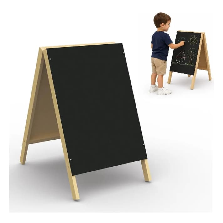 Cavalete Lousa Quadro Negro Dobrável Duplo Ruultz 38x62 Cm