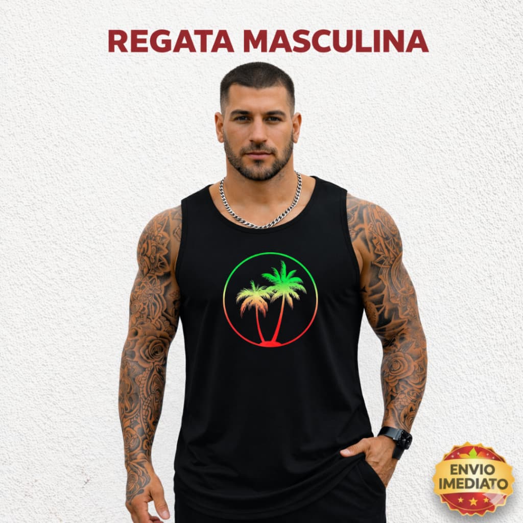 Regata Masculina Reggae Tradicional Casual Leve Confortável Moda Masculina Envio Imediato