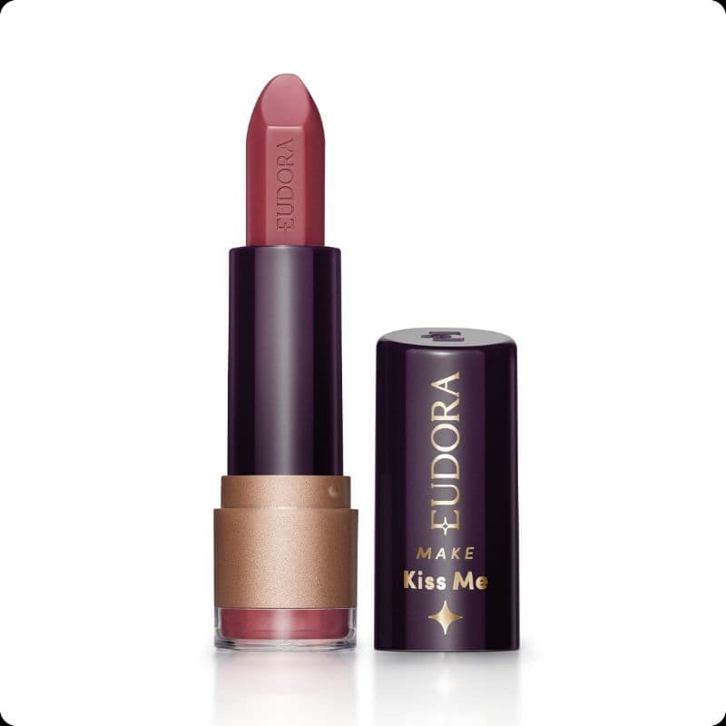 Batom Matte Rose Único Eudora Make Kiss Me 3,7G