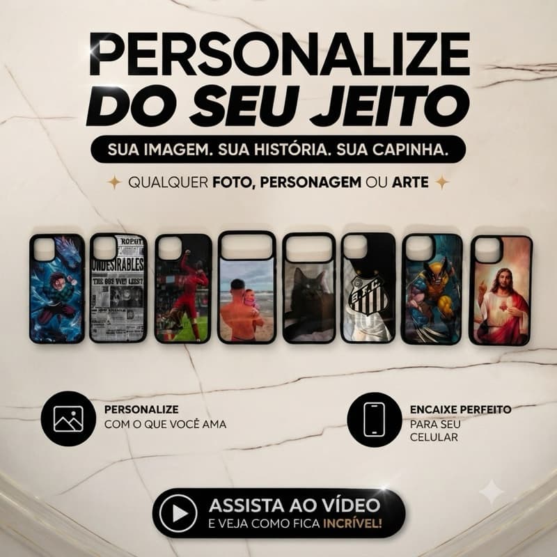 Capinha personalizada para IPhone.