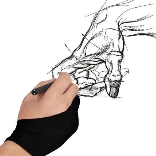 Luva para Desenho em Tablet e Celular Anti Toque