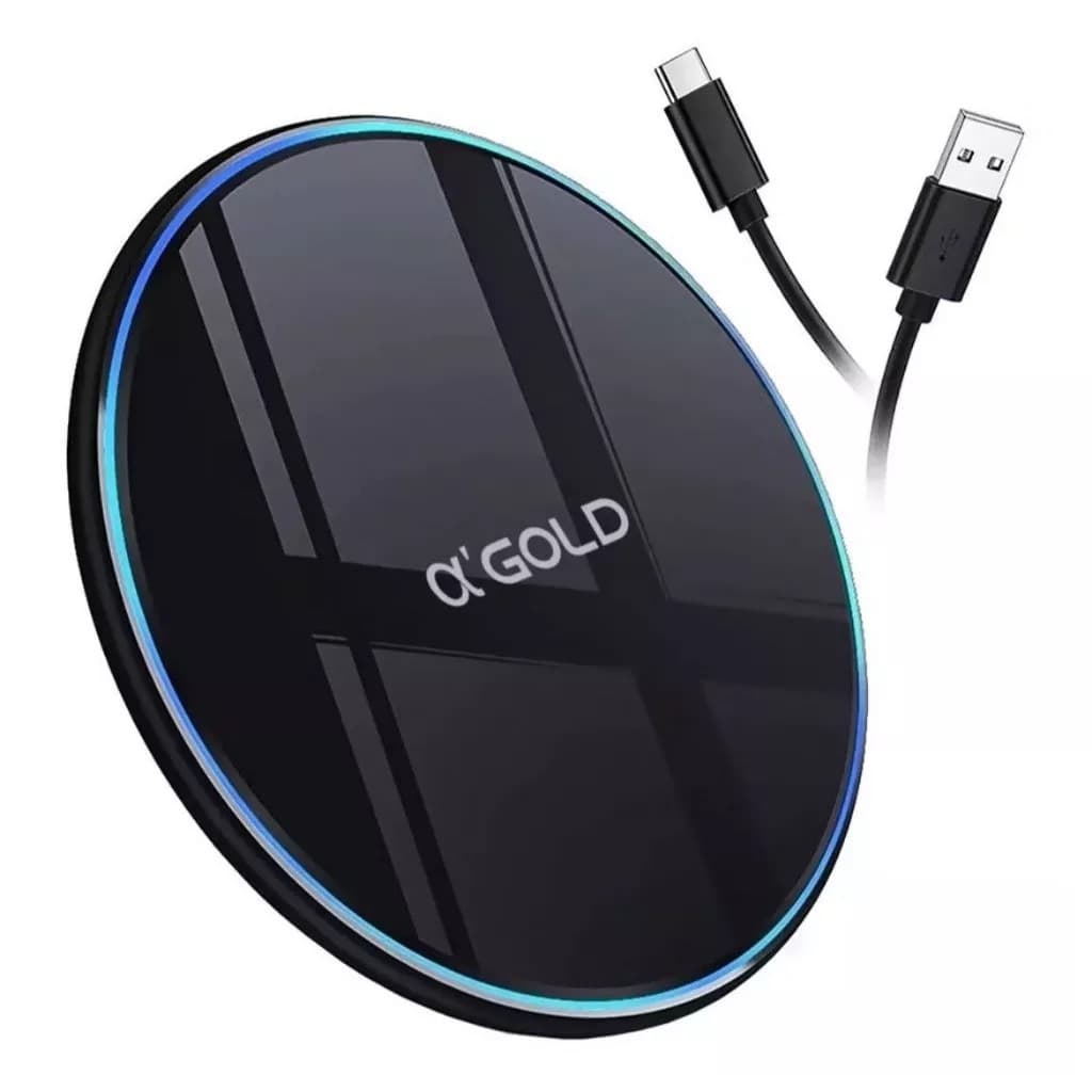 Carregador Por Indução Rapido e Sem Fio a'gold BTE-52 20w Compatível com Apple e Samsung