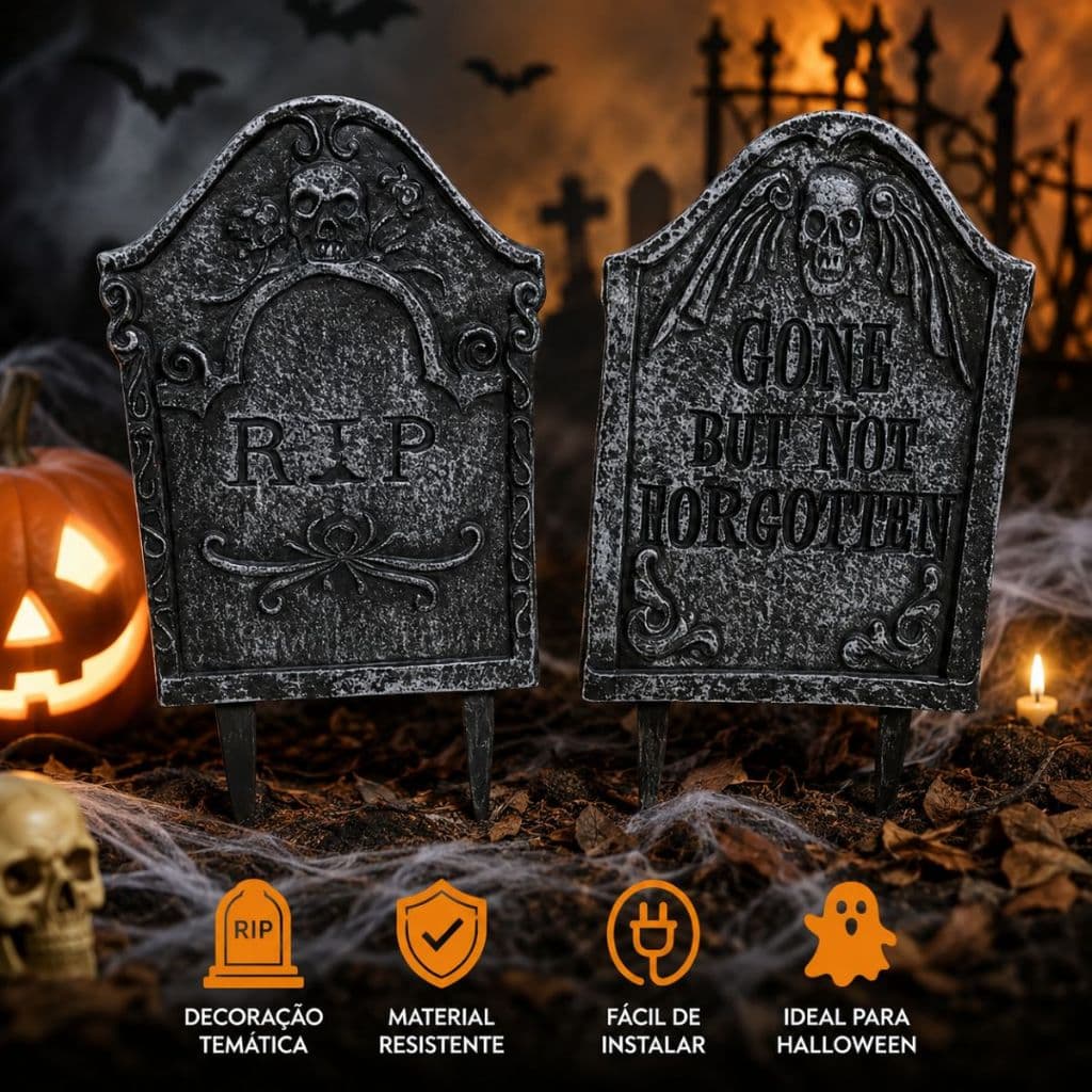 Lápide Halloween Decoração Enfeite Dia Das Bruxa Jardim Catacumba Para Festas Decoração Decorativo Festas