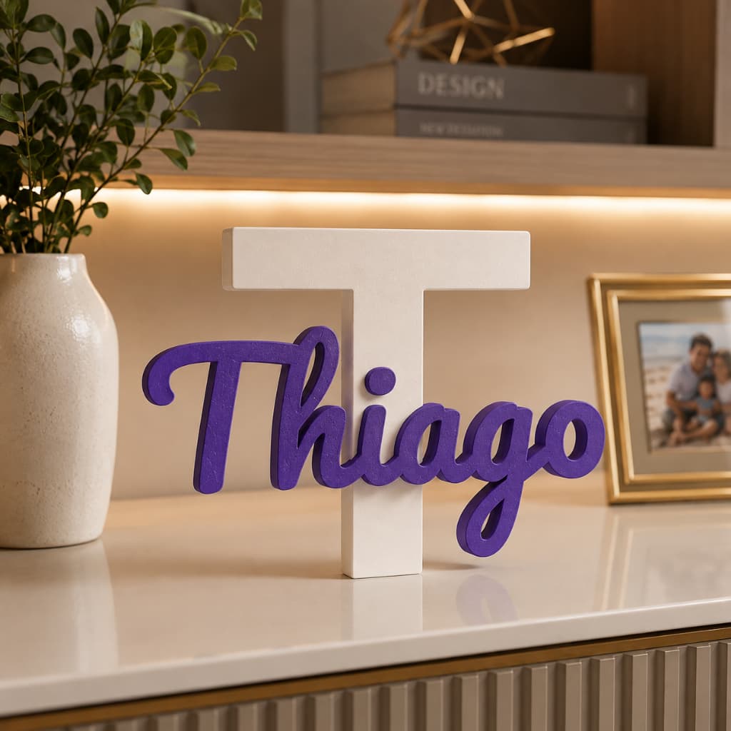 Letra Decorativa Personalizada com Nome – 17 cm | Decoração