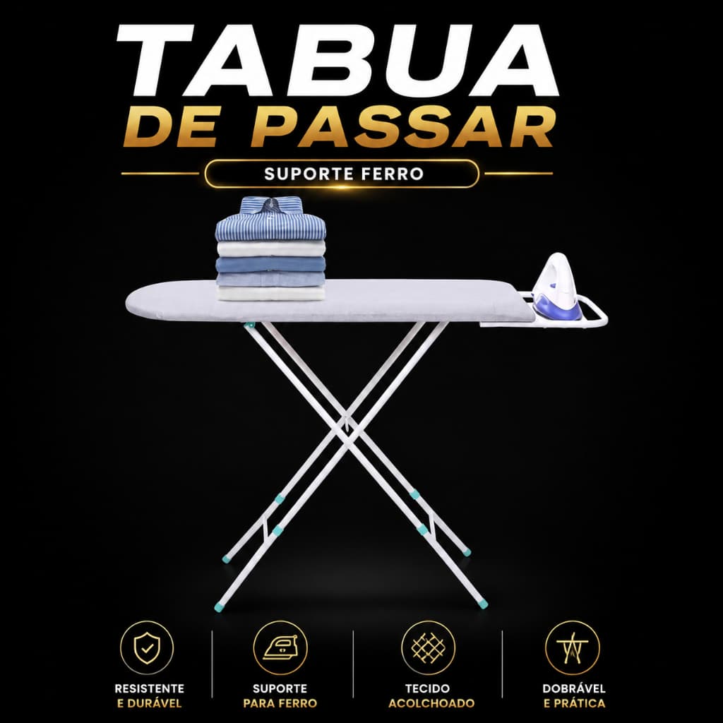 Tábua De Passar Roupa Com Regulagem De Altura Com Tecido Térmico Multiuso - Envio Imeadiato