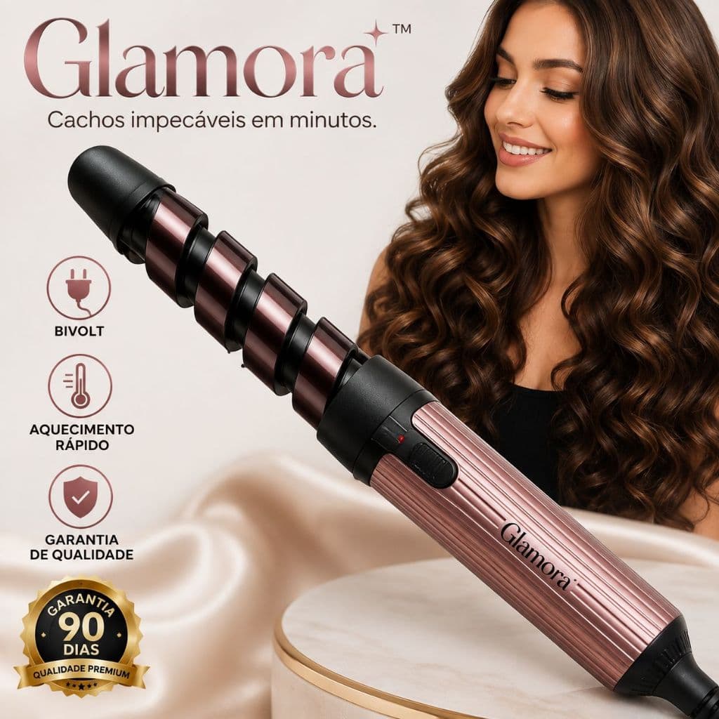 Modelador de Cachos Glamora™ Profissional 30W Bivolt Aquecimento Rápido Cerâmica