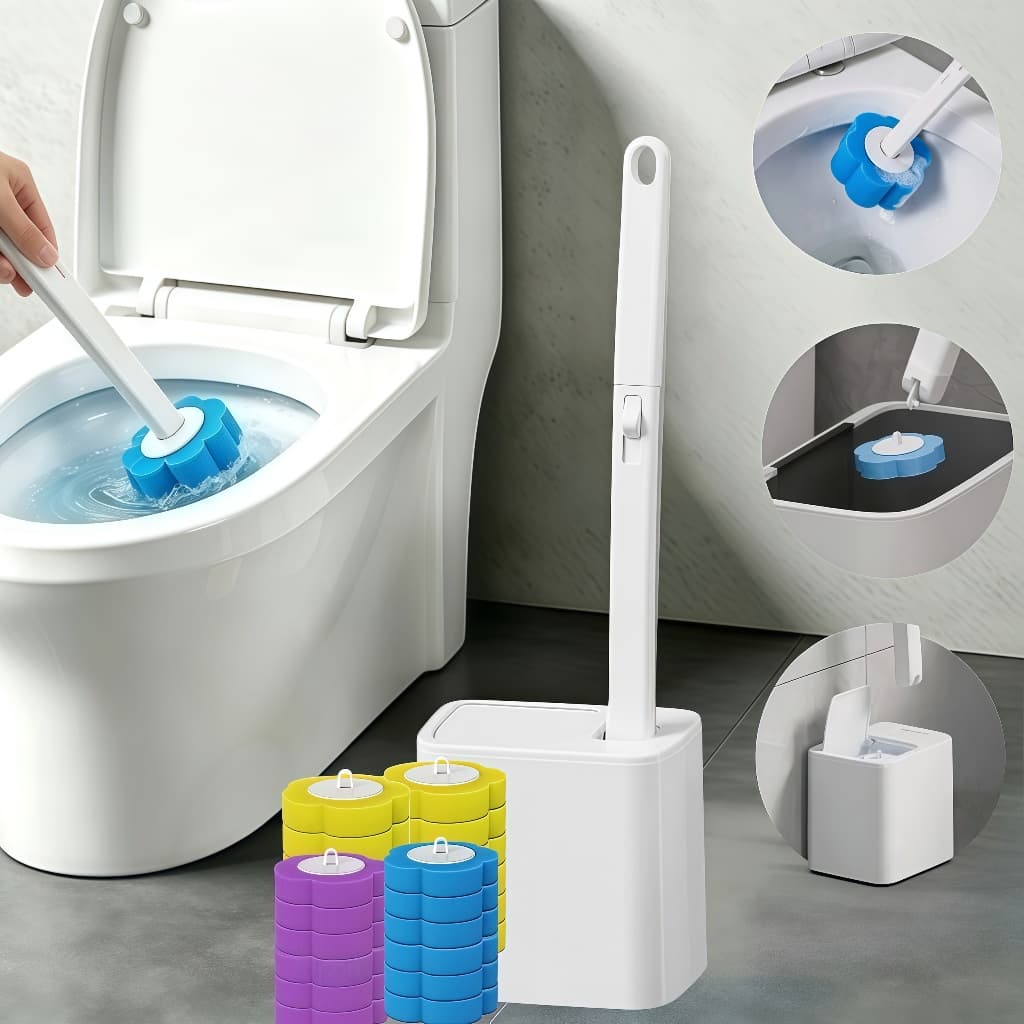 Kit Escova Descartável para Vaso Sanitário 24 Peças Uso Doméstico Modelo Padrão