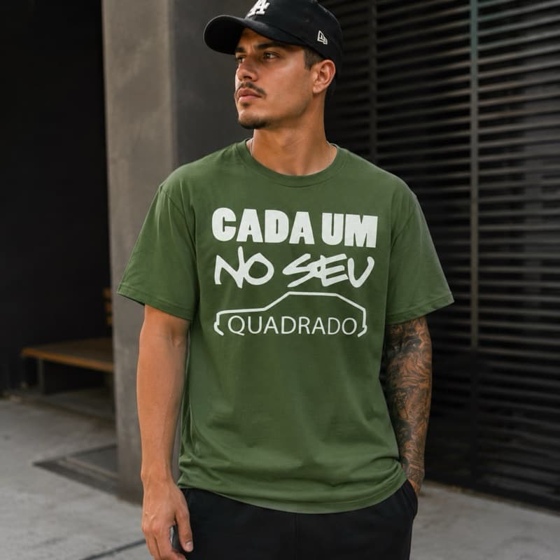 Camisa Gol Quadrado Cada um no seu Quadrado Carros Camiseta