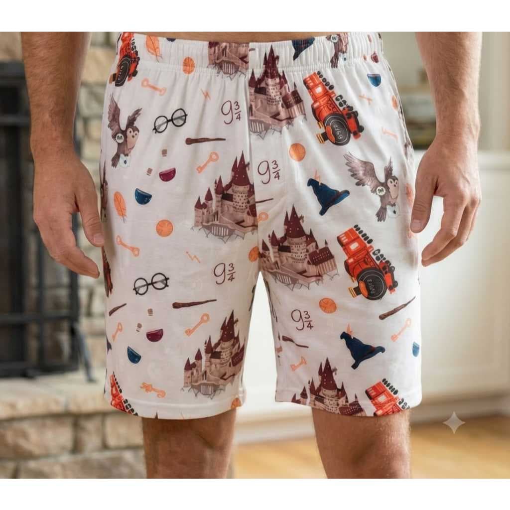 Shorts Pijama Masculino Samba Canção Personagens Harry Potter  Pijama de Dormir