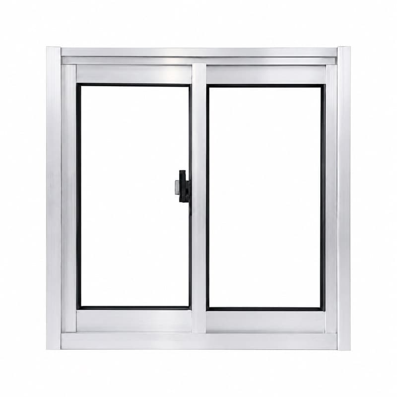 Janela 2 Folhas 1 Fixa e 1 Móvel De Correr 40x40 Em Aluminio Vidro Liso