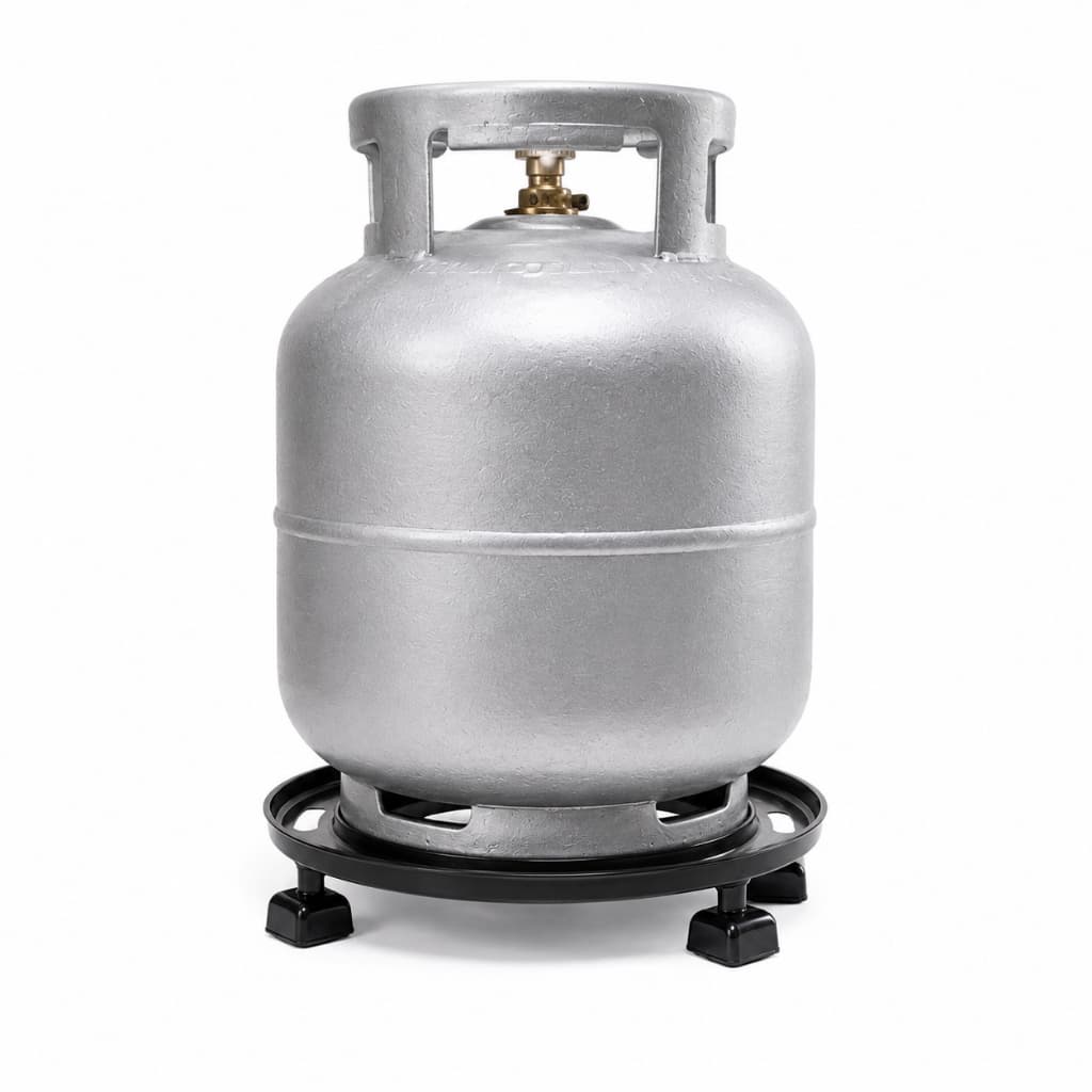Suporte Para Botijão De Gás e Vaso De Plantas Com Rodinha Plástico Reforçado