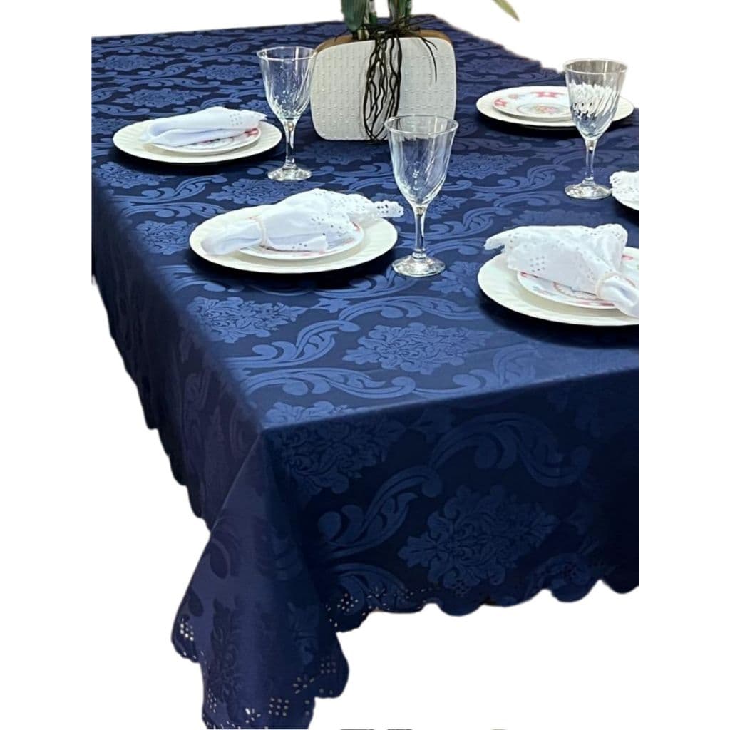 Toalha de Mesa Jacquard Luxo 4 Metros para Mesa 14 Cadeiras Alta Qualidade Ótimo Acabamento