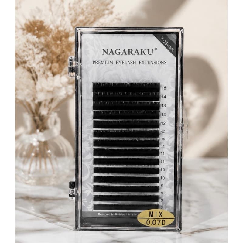 Cílios para Extensão Nagaraku Premium 0.07D – Volume russo para Alongamento de Cílios