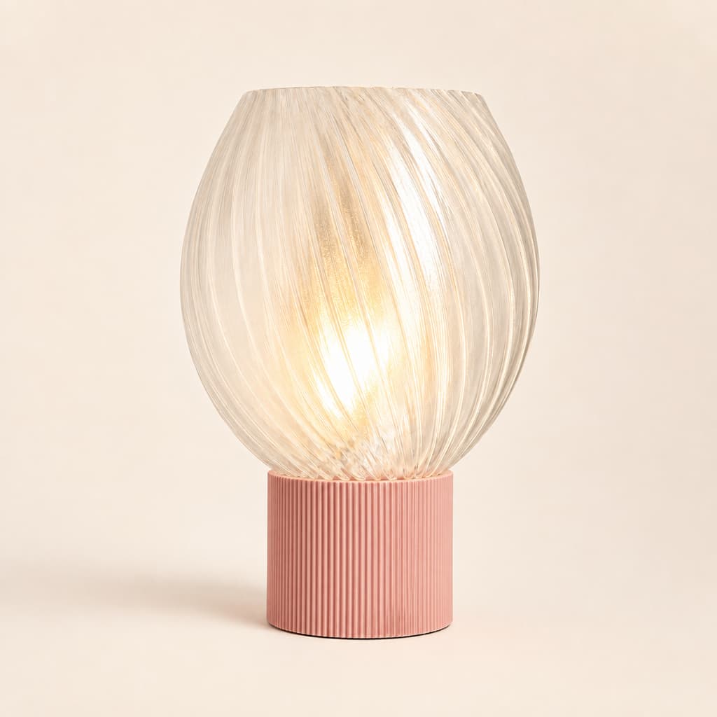 Abajur Luminária Decorativo 30cm Com Lâmpada Base Colorida Quarto Sala Escritório