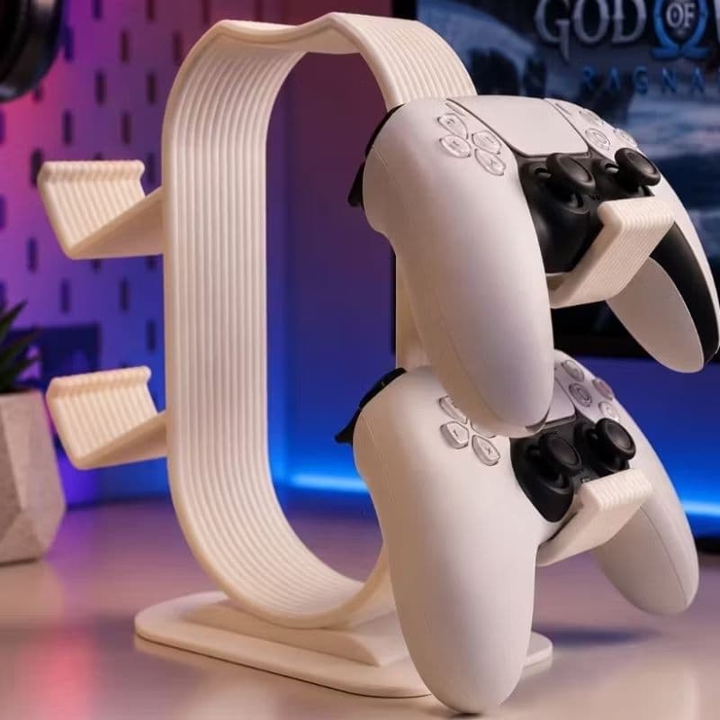 Suporte para 4 Controles e Fone de Ouvido Gamer PS5 PS4 Xbox Nintendo Organizador de Mesa